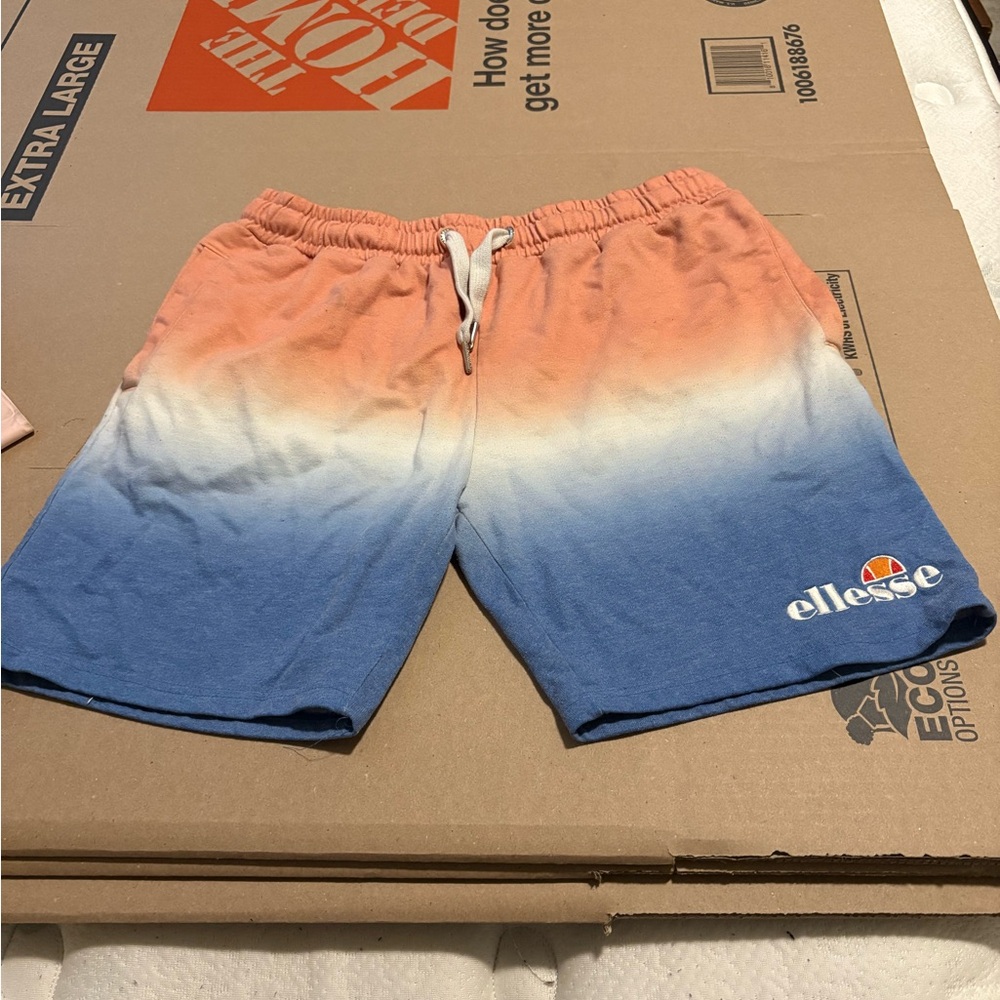 Ellesse Men's Ombre Shorts - Orange and Blue